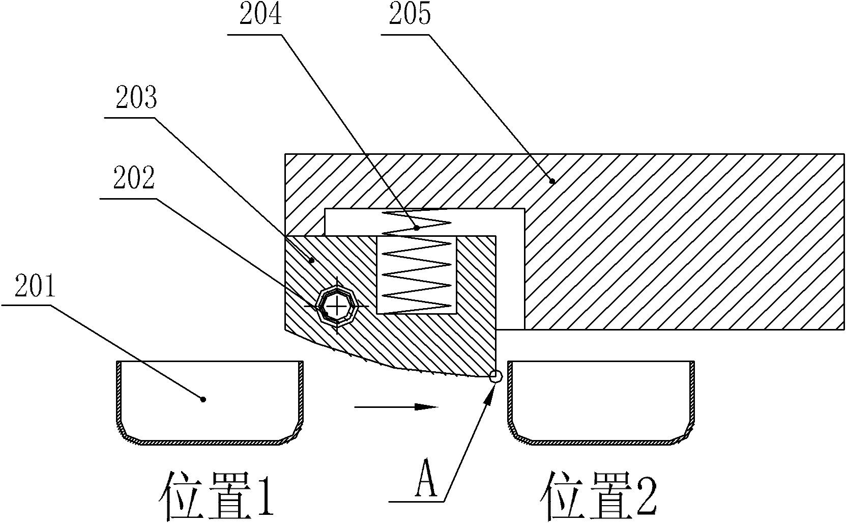 Multi-station continuous mould drawing translational station mechanism