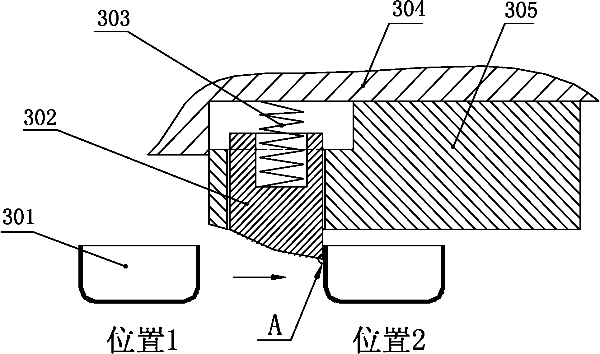 Multi-station continuous mould drawing translational station mechanism