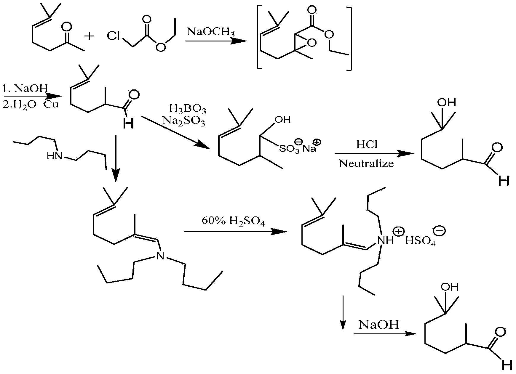 Preparation method of 2,6-dimethyl-6-alkyloxy(or hydroxyl)heptaldehyde