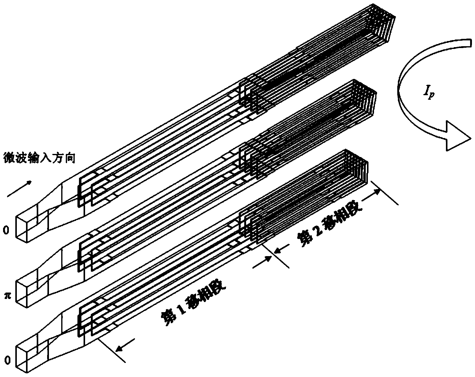 Low-hybrid-wave antenna phase compensation method