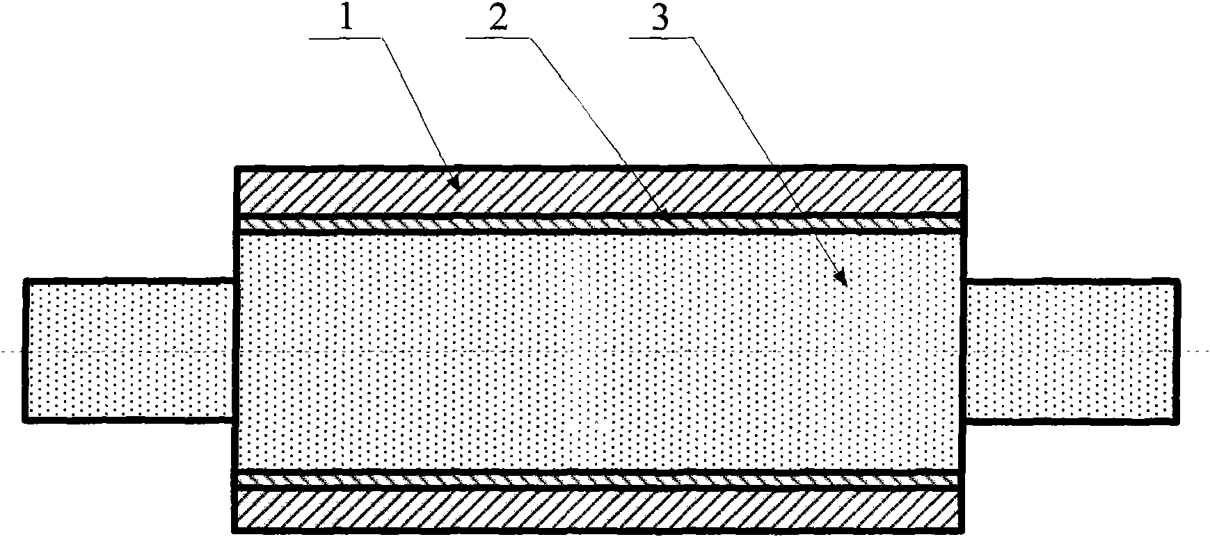 Material of intermediate layer for centrifugally casting boracic high-speed steel composite rolls