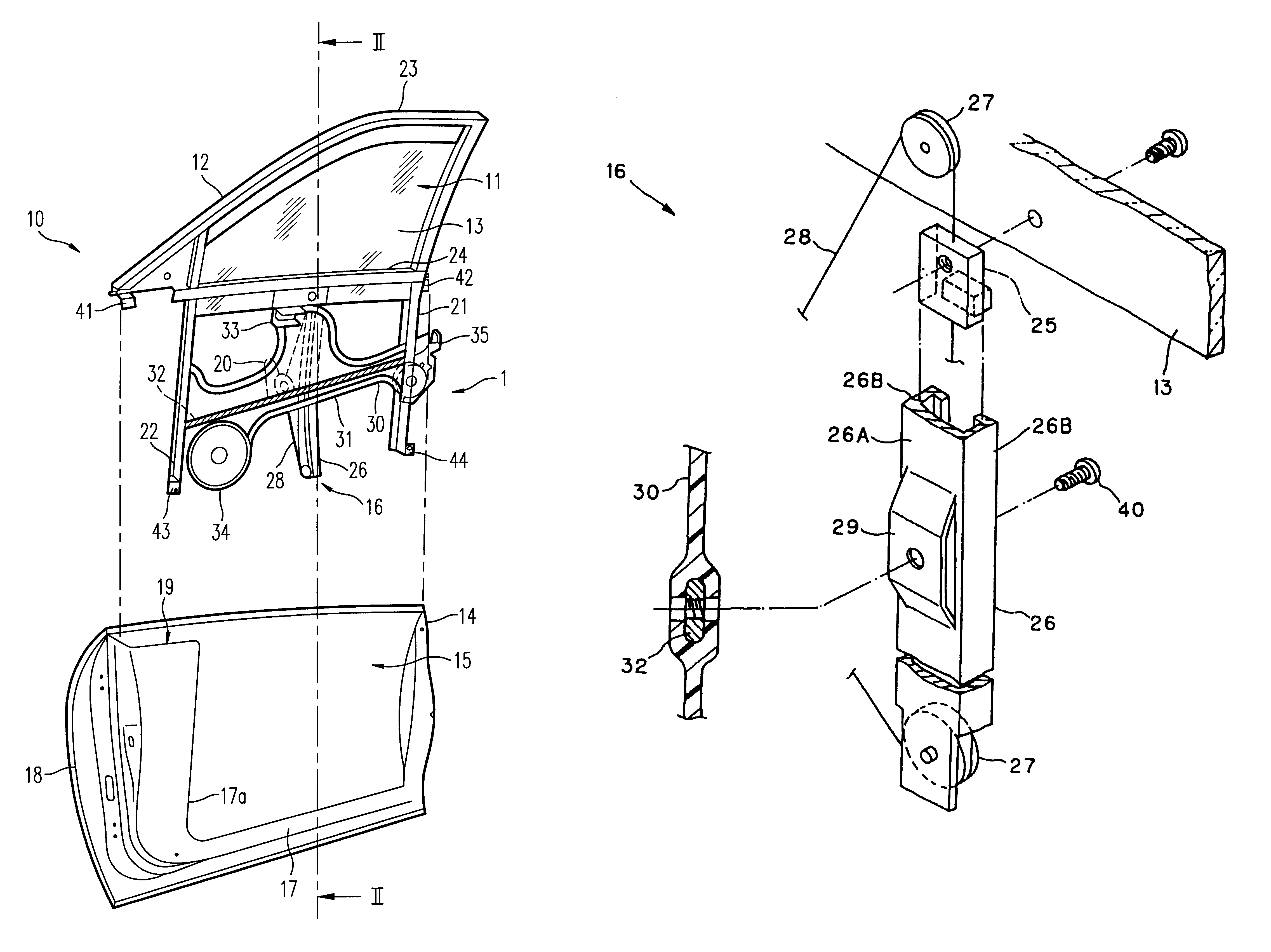 Vehicle door module including metallic elongated member incorporated within resin base plate