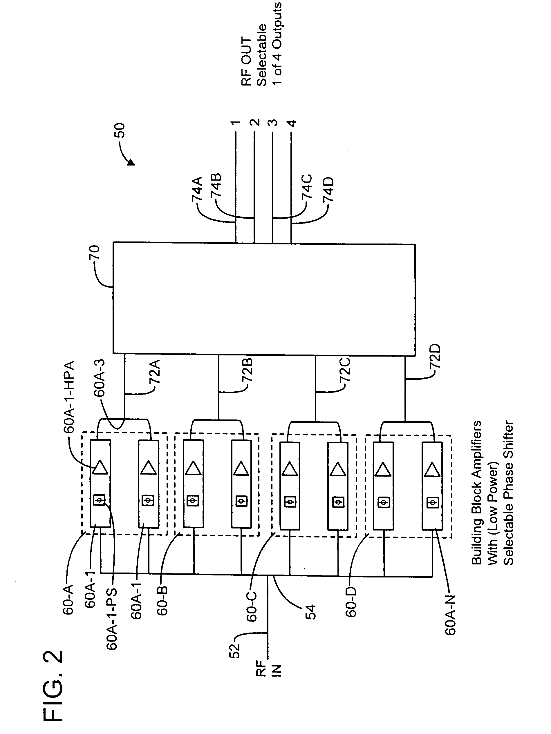 High power commutating multiple output amplifier system