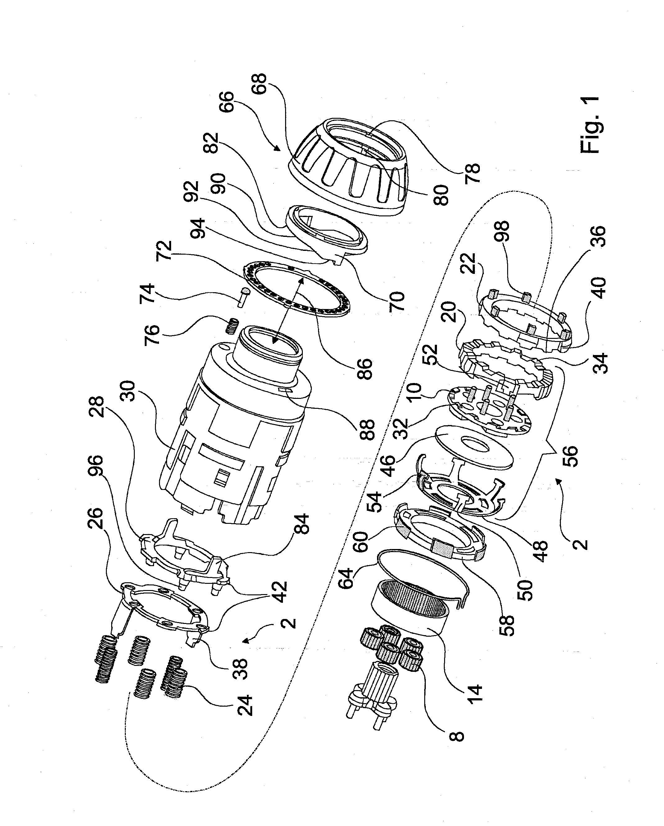 Hand-held power tool with torque limiter