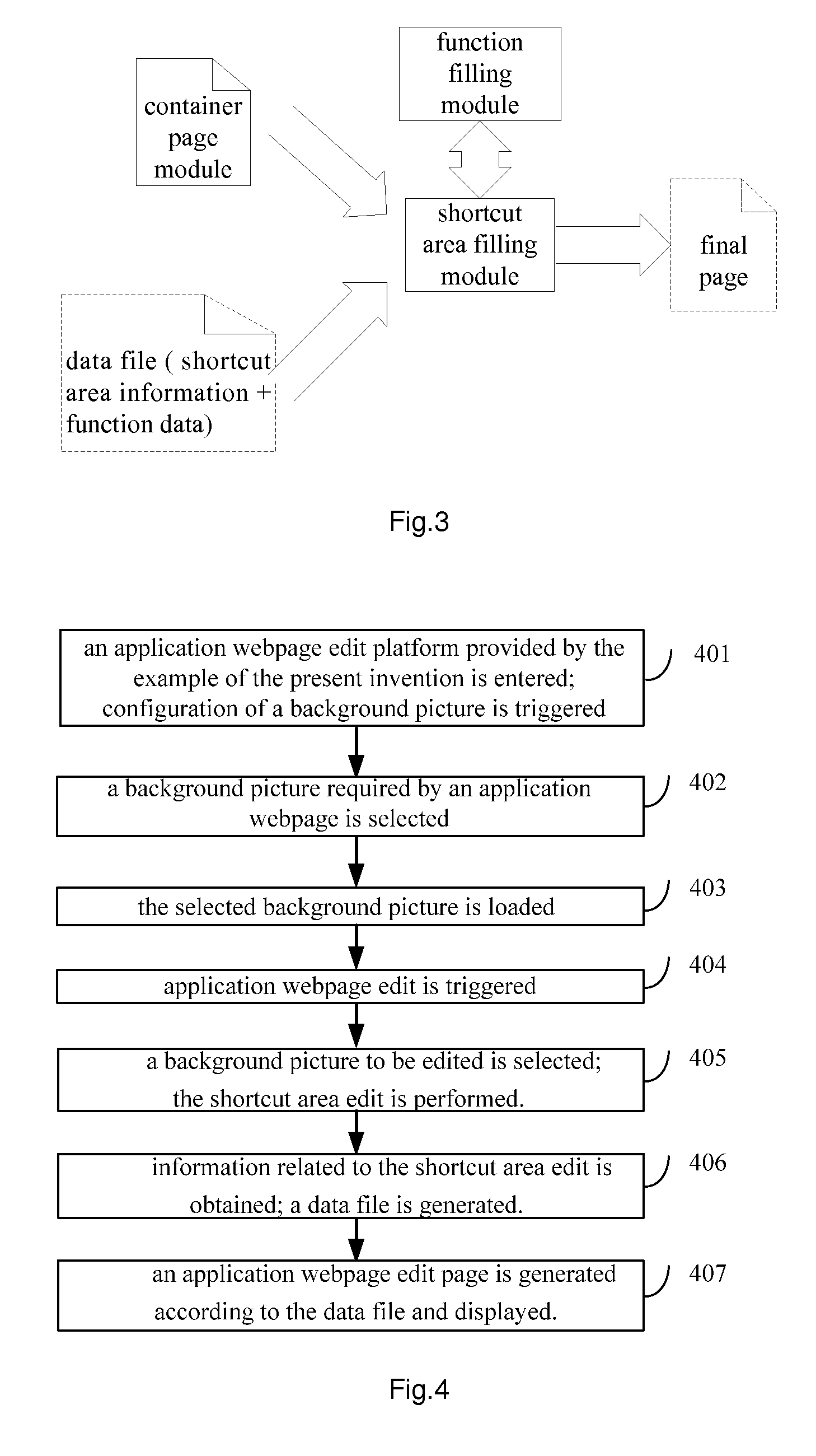 Methods and apparatus for editing an application webpage