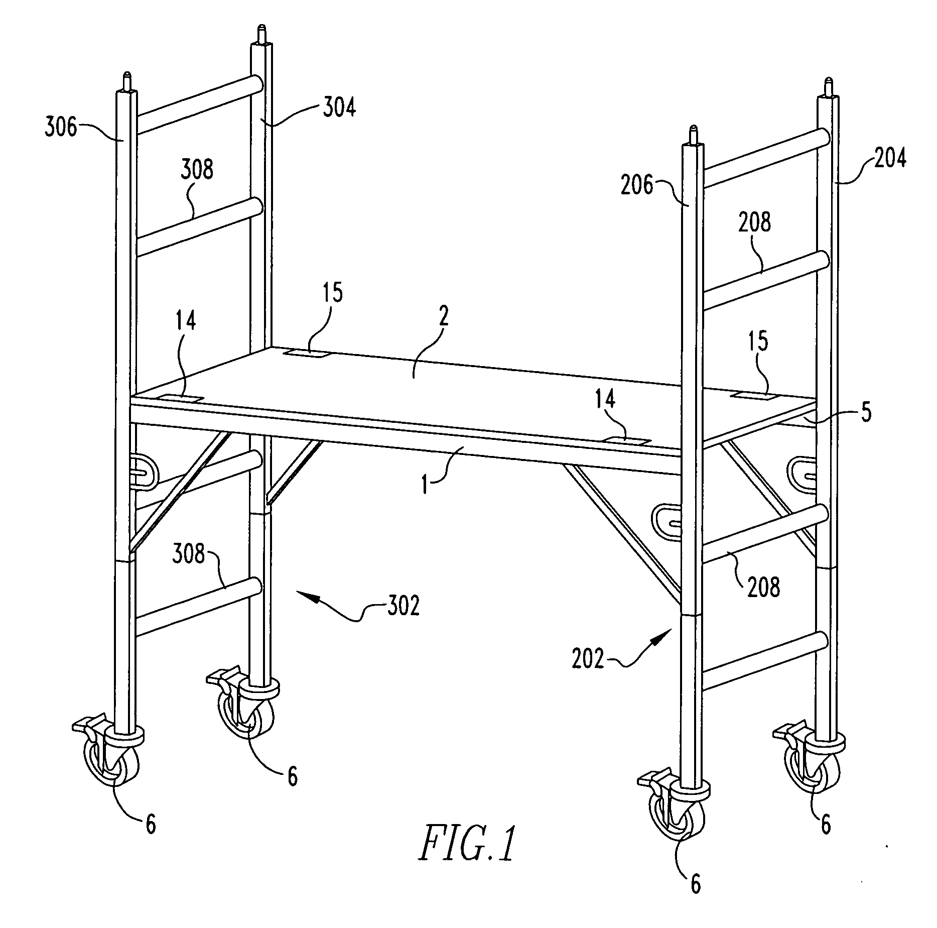 Scaffold, releasable support and method