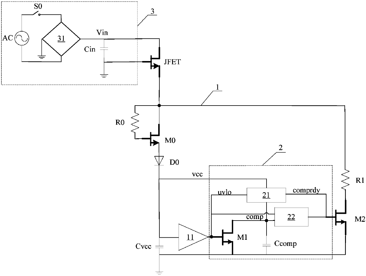Circuit for preventing power back flash of LED lamp