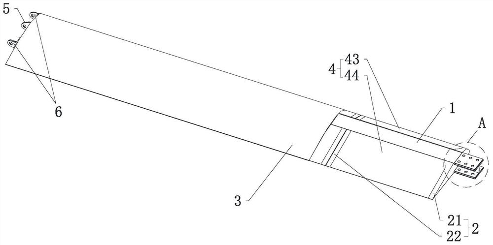 Wing test piece and processing method thereof