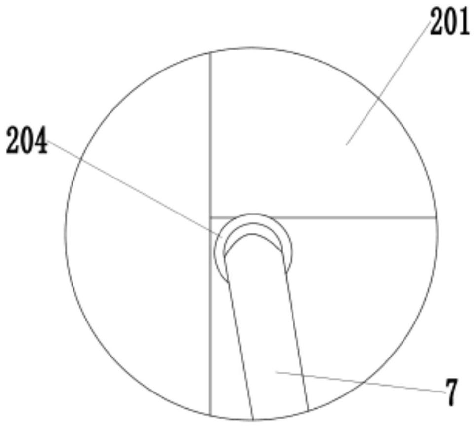 A pull rope fastening device for internally suspending the holding pole when the transmission iron tower is erected