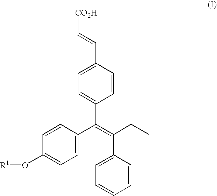 Triphenylethylene compounds as selective estrogen receptor modulators
