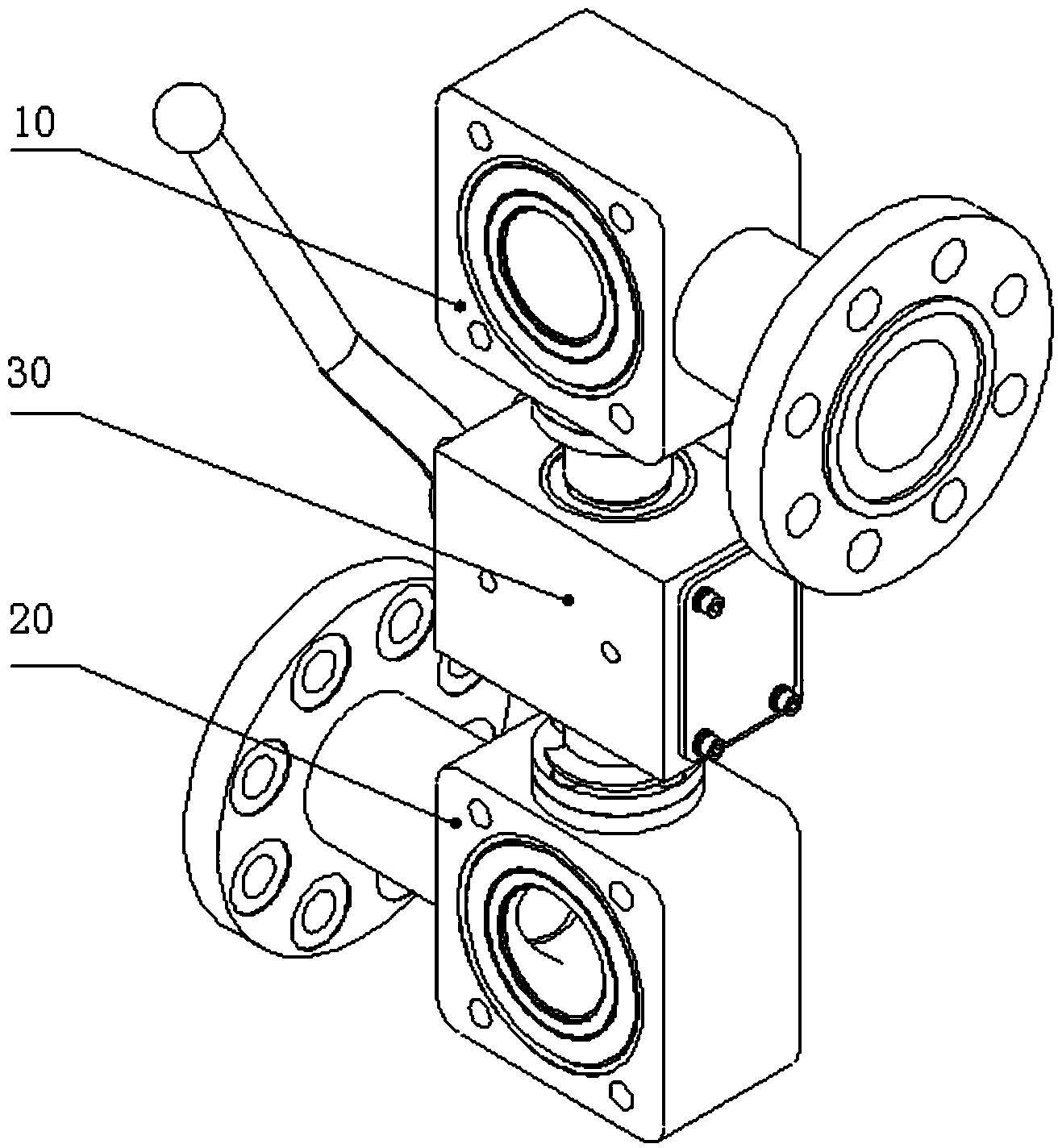 Six-way switching ball valve