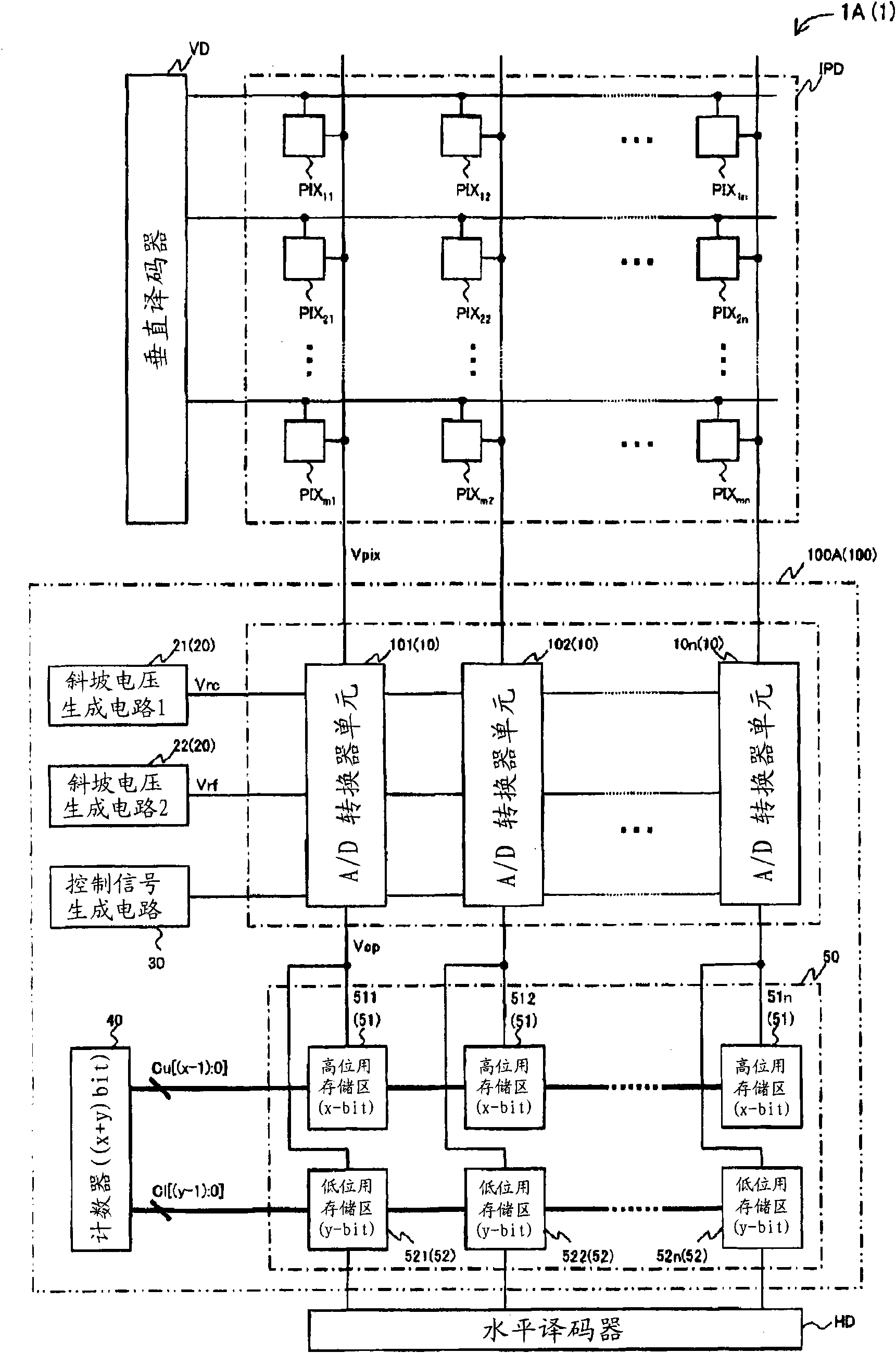 A/D converter circuit and solid-state imaging device