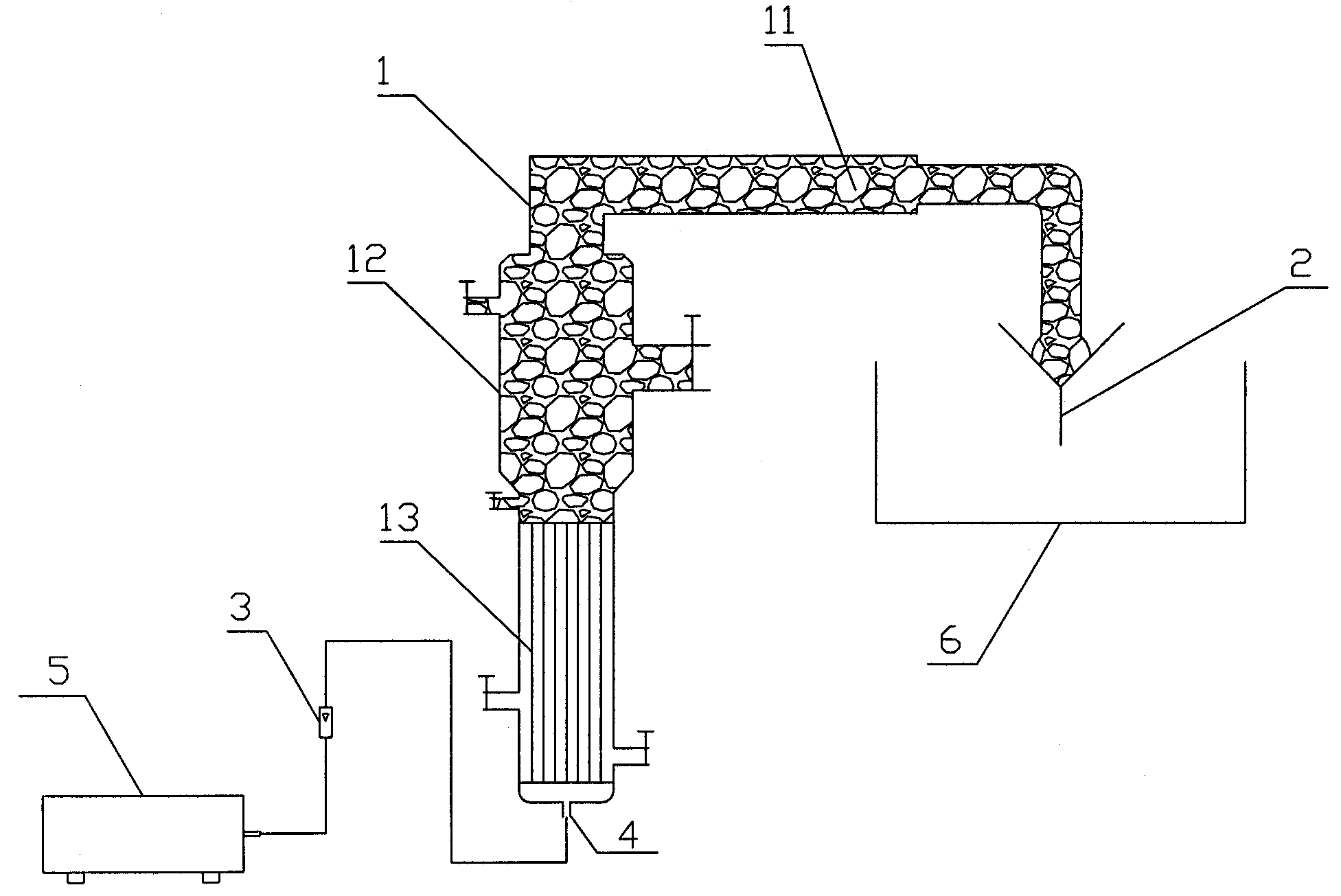 Device and method for foam separation of polysaccharides in Polyporus polysaccharide extract