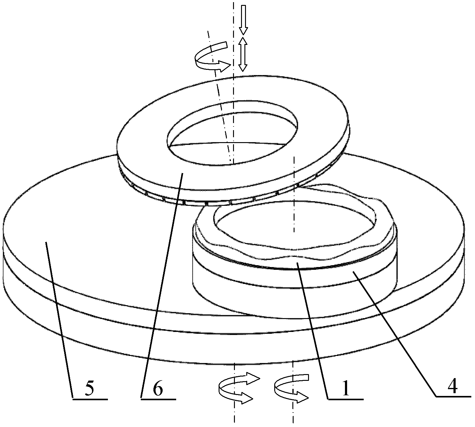 Machining method for complex surfaces of liquid hybrid type mechanical seal rings