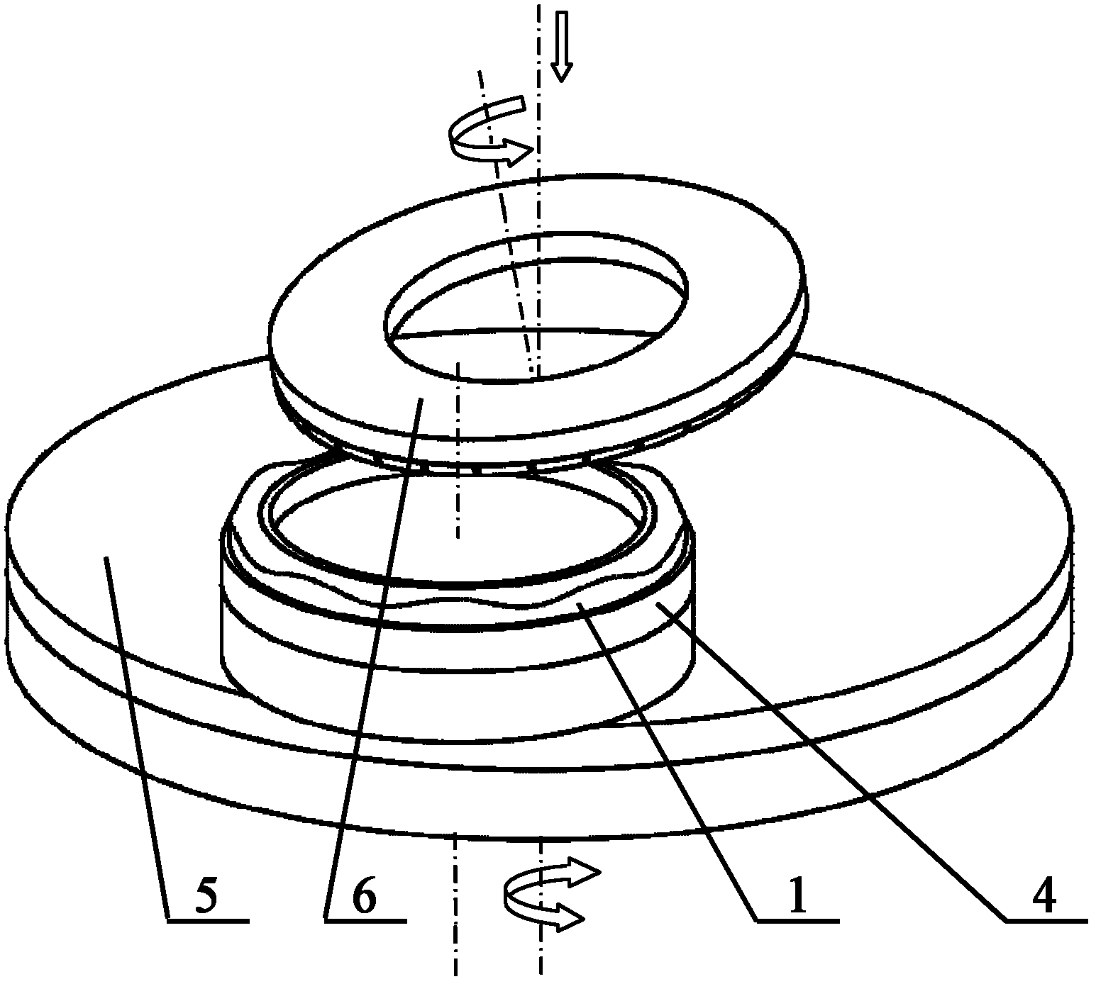 Machining method for complex surfaces of liquid hybrid type mechanical seal rings