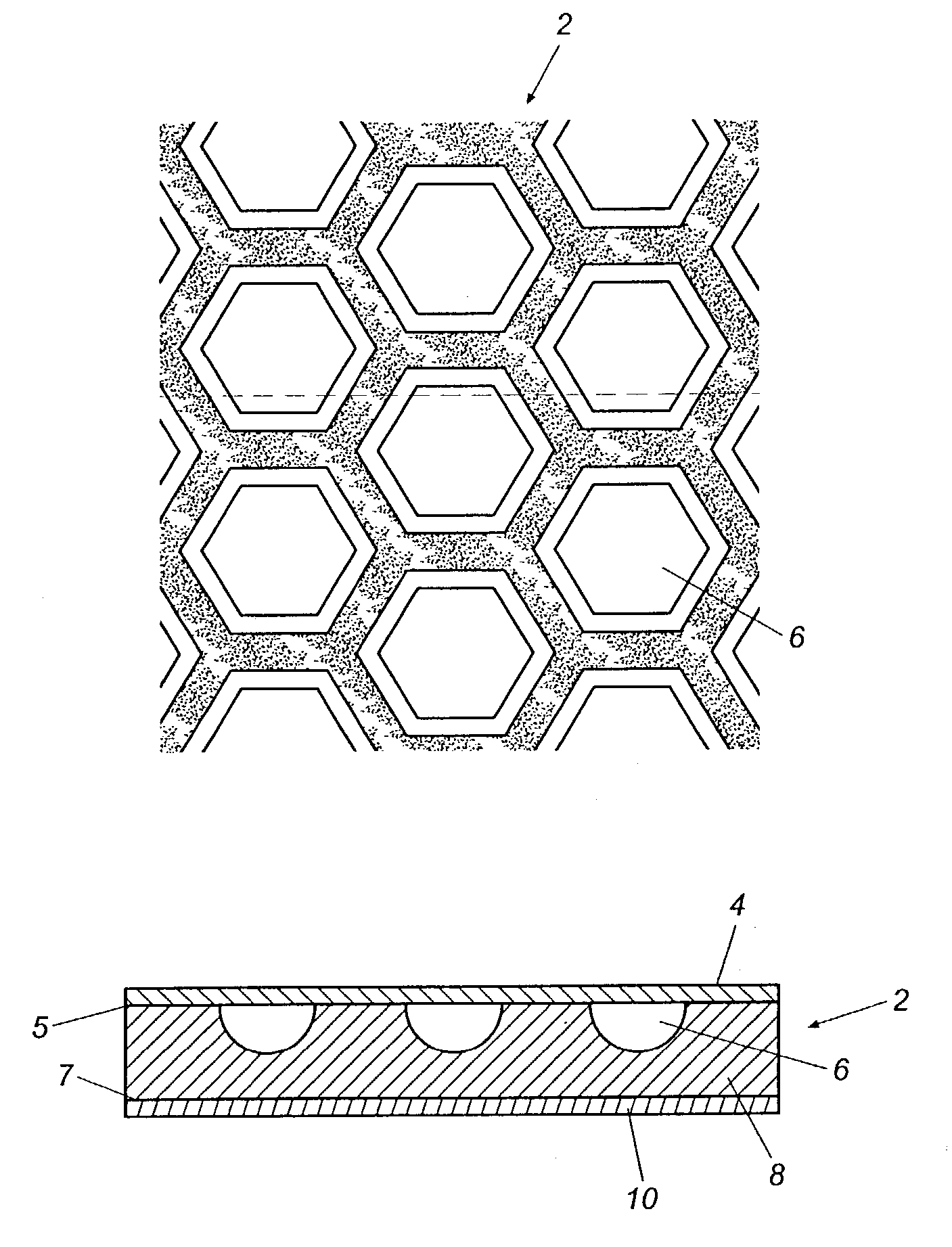 Acoustical panel having a honeycomb structure and method of making the same