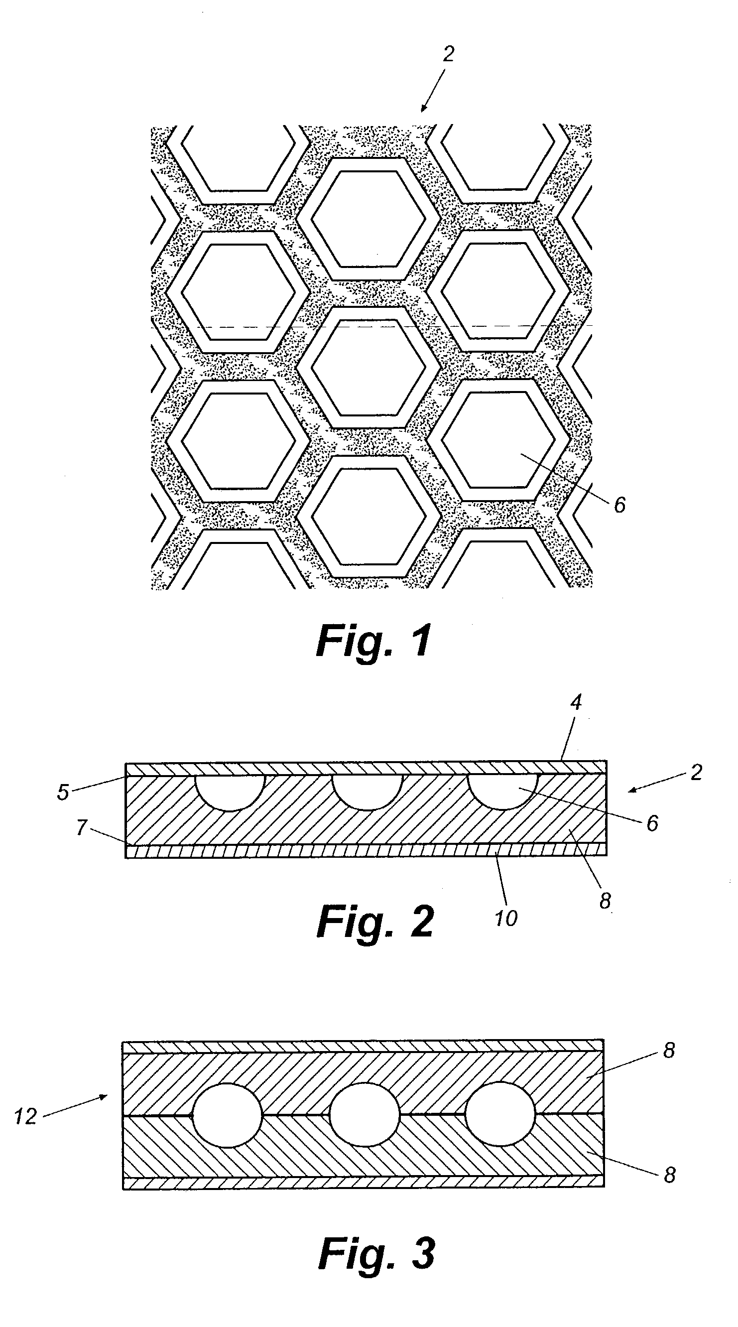Acoustical panel having a honeycomb structure and method of making the same
