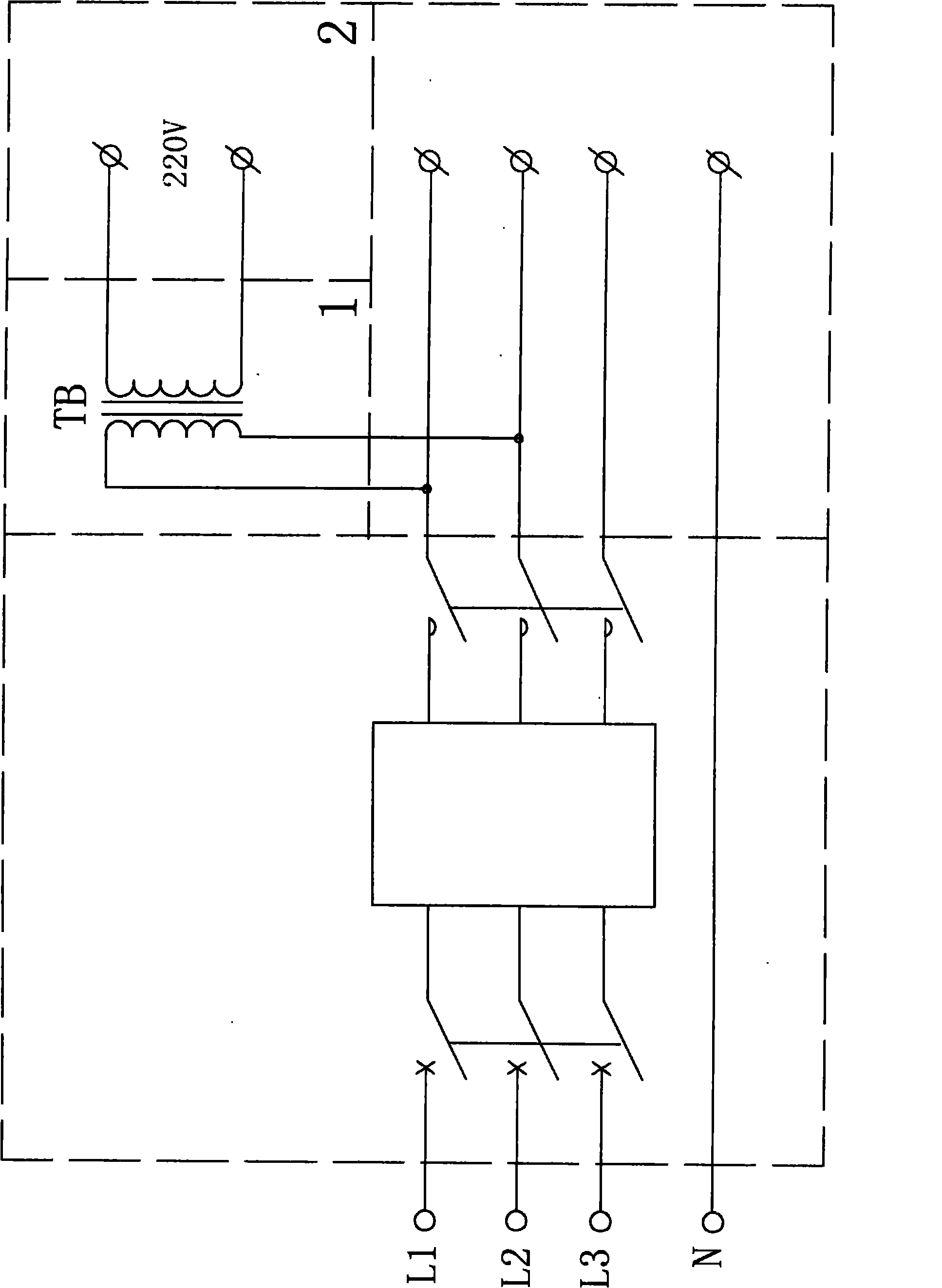 Output circuit of three-phase power voltage regulator