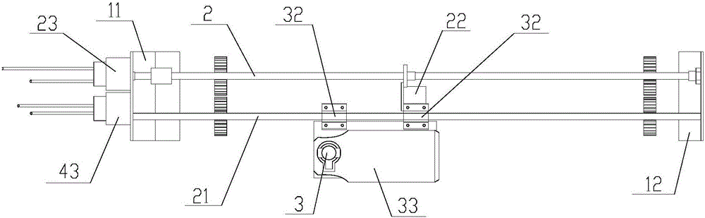 Slide bar type positioning mechanism