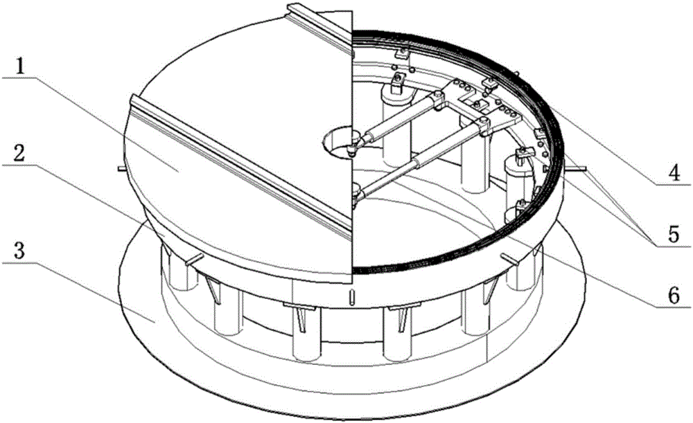 Rotary plate device of wind tunnel test section