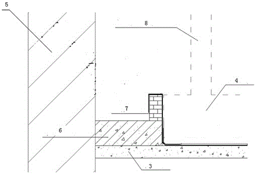 Construction method for pre-paving and inverted bonding of composite macromolecule waterproof roll on piled raft foundation