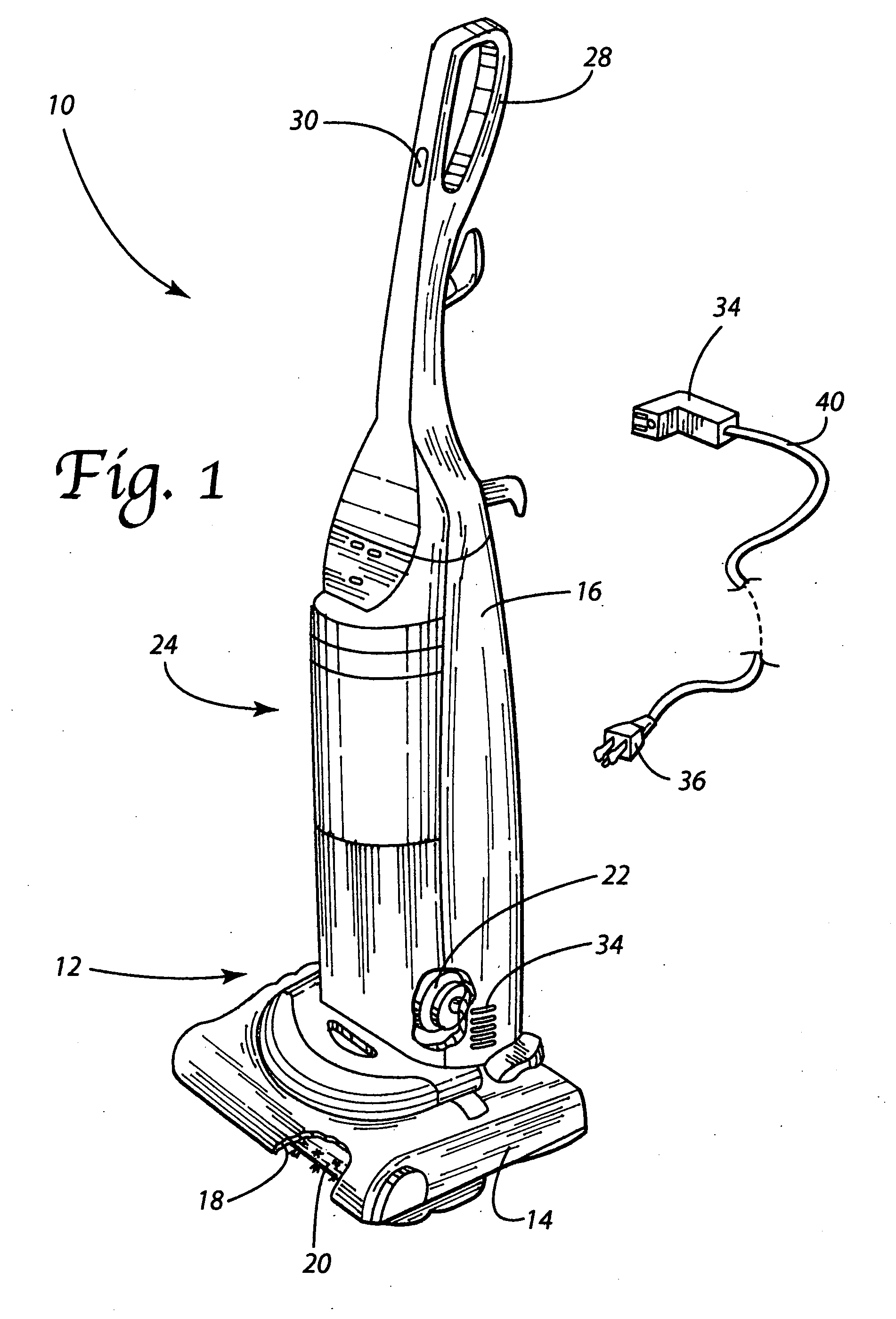 Floor care appliance equipped with detachable power cord