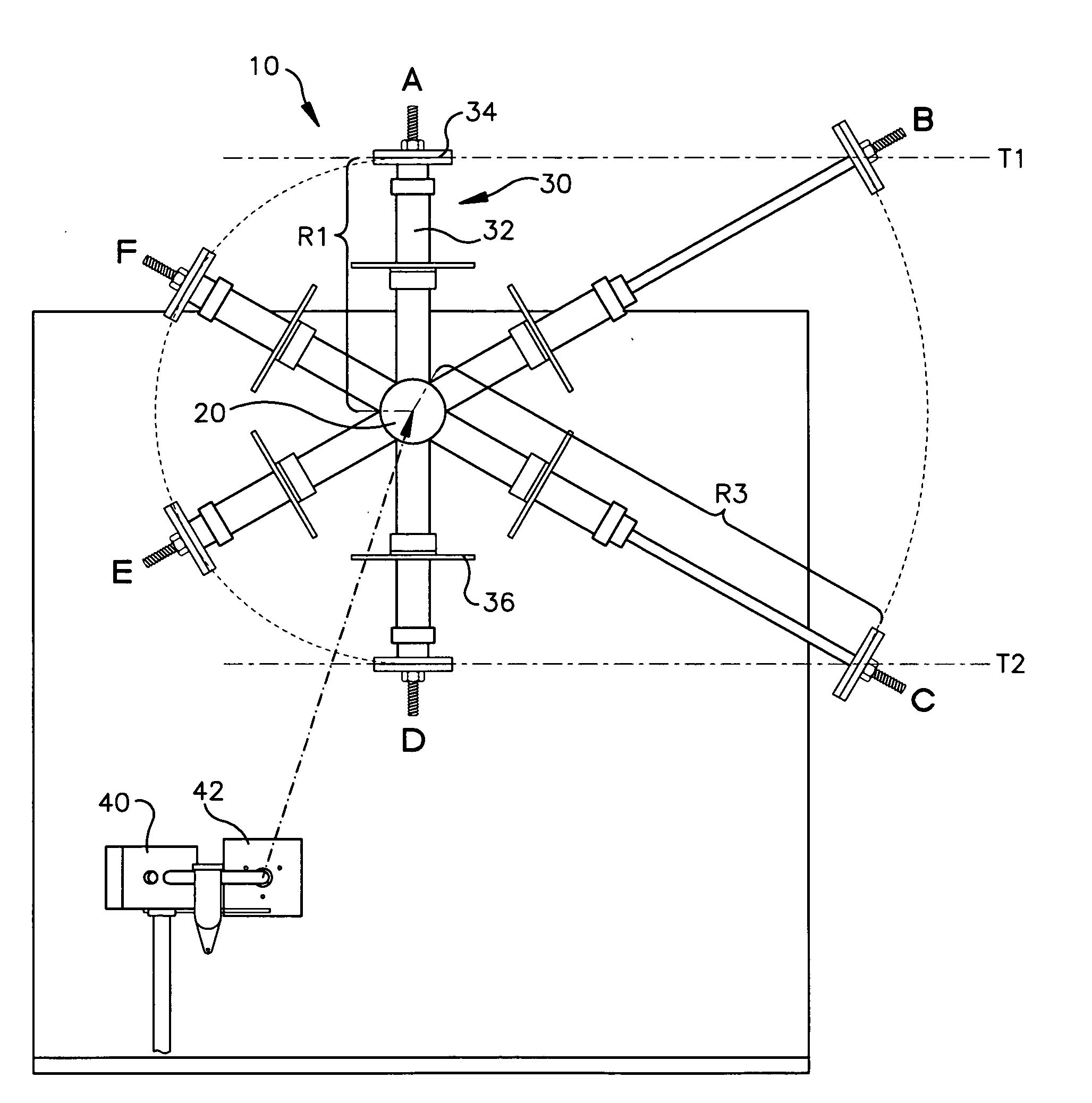 Machine and method for converting a linear input to a rotational output