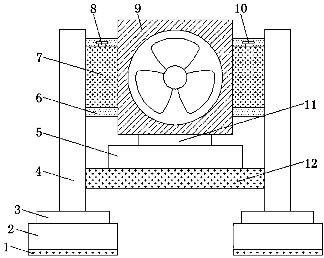 A fan with anti-tip function