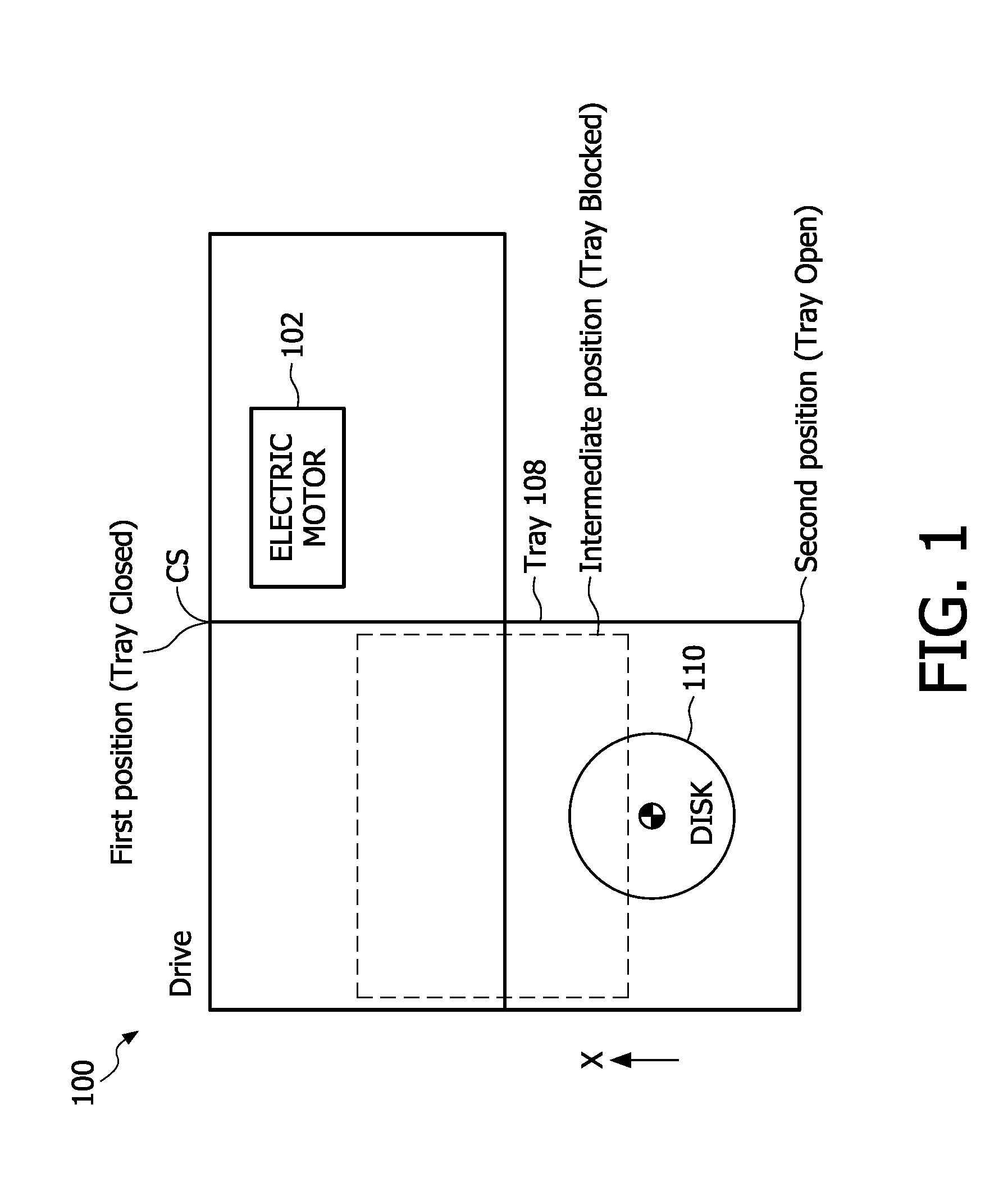Disk drive and tray control mechanism