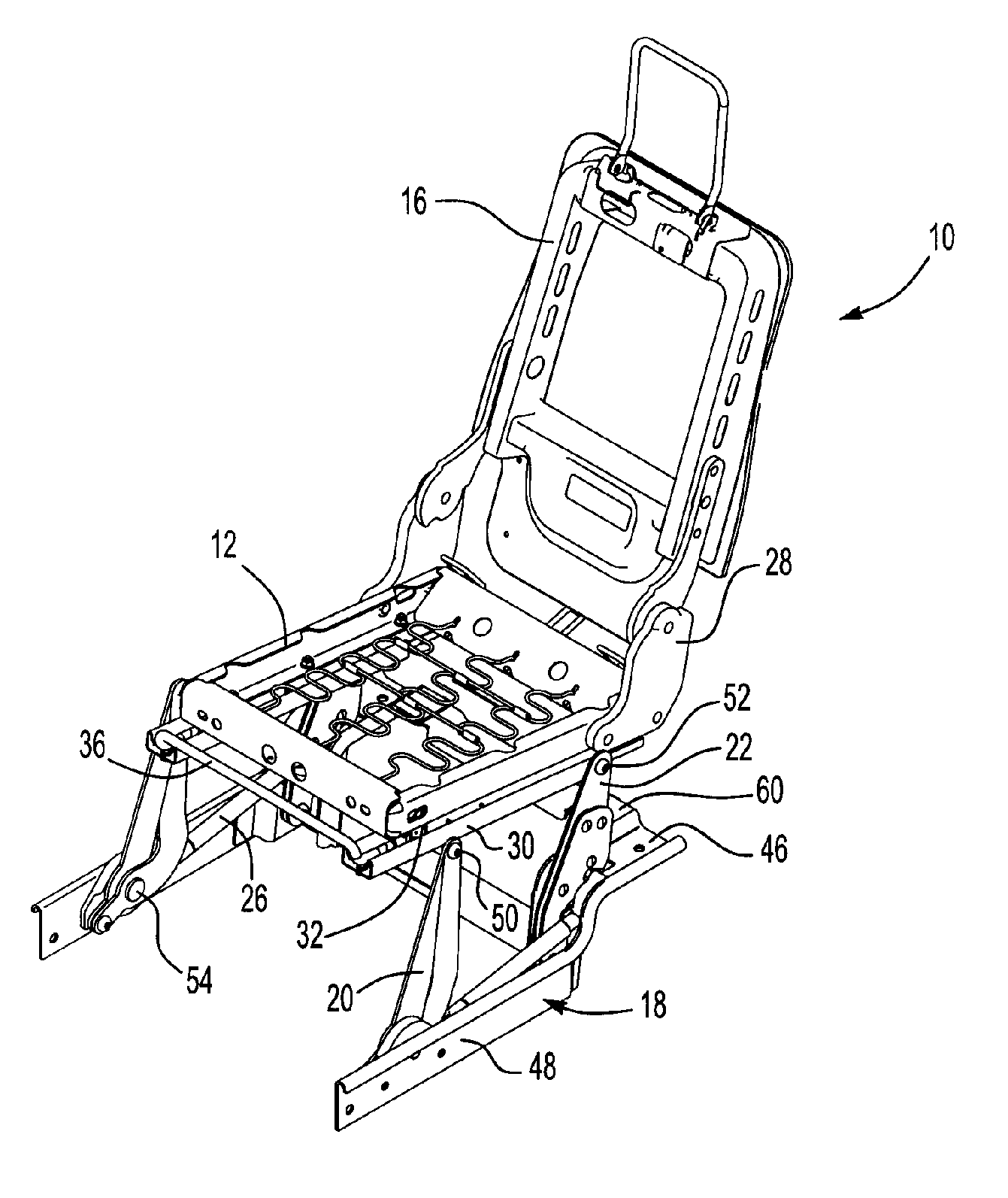 Vehicle seat that tips and kneels and folds into a stowage well