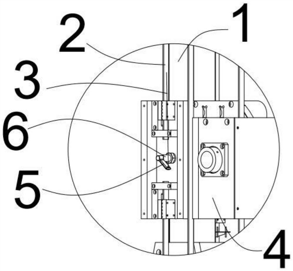 Belt breakage self-locking device of EMC detection table