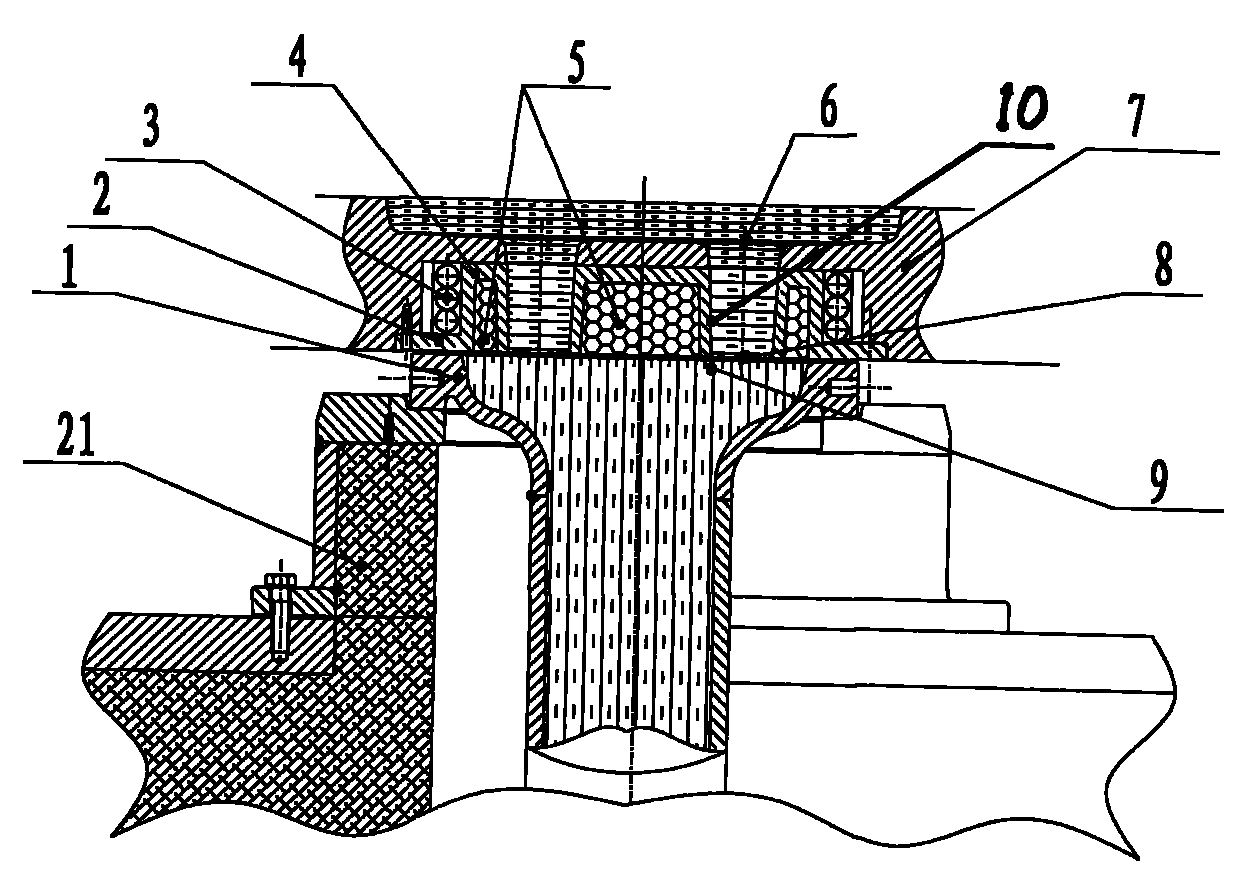 Molten metal thermal insulation air-cushion device and thermal insulation using method thereof