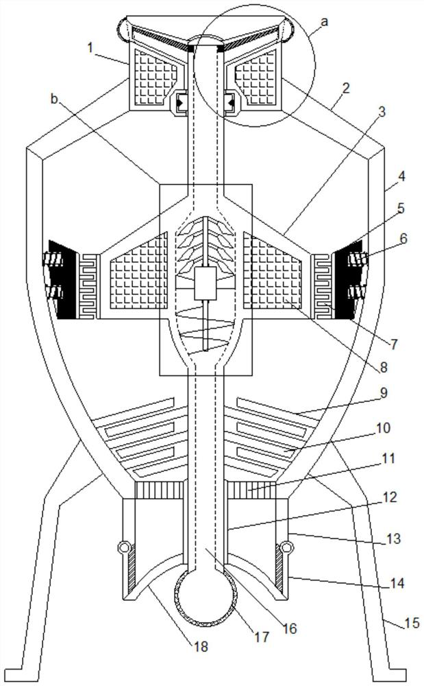 Crushing device with pneumatic safety for food processing