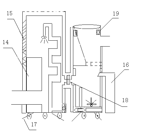 Water-fertilizer irrigation machine with silencing device