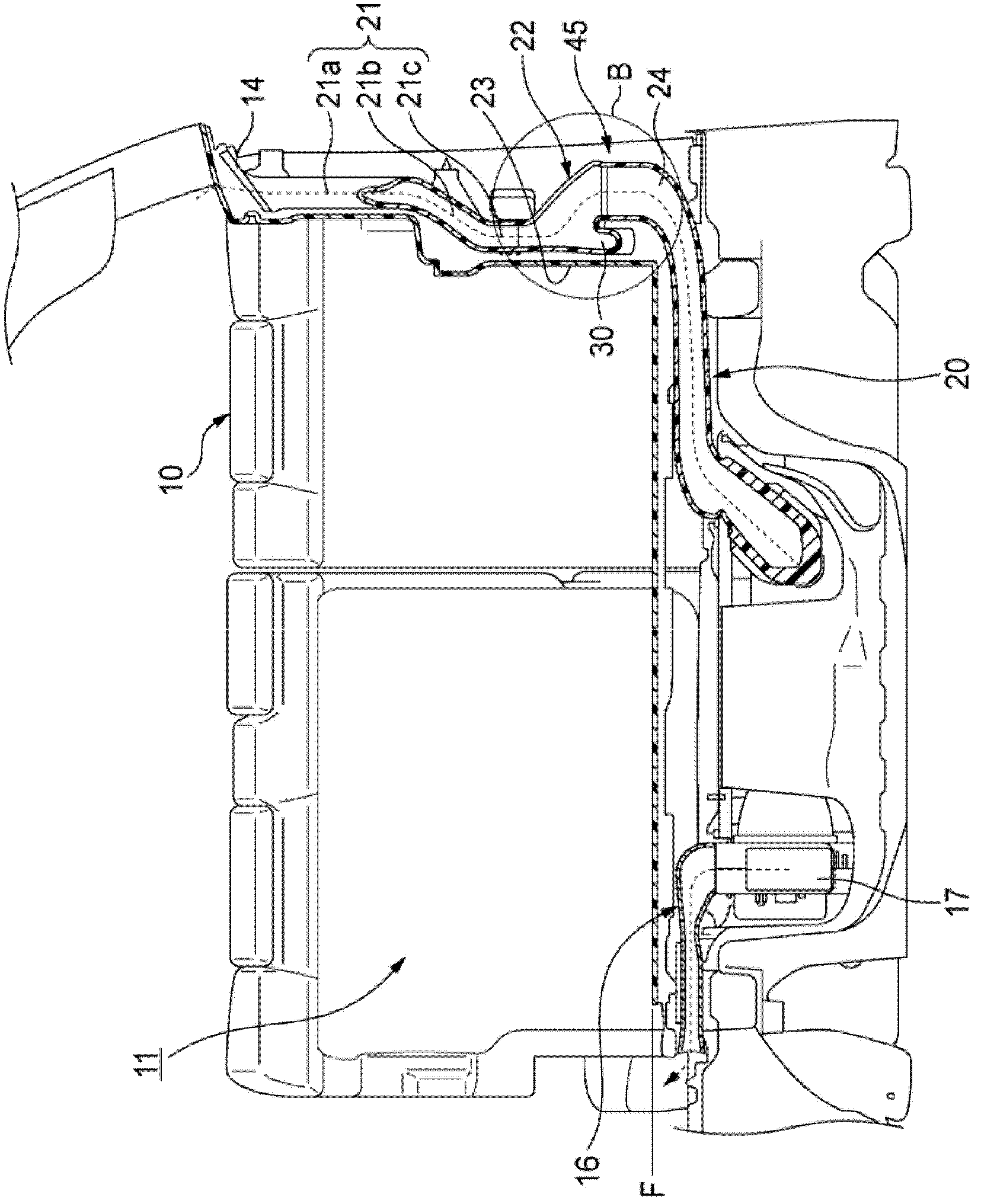 Cooling mechanism of vehicle battery