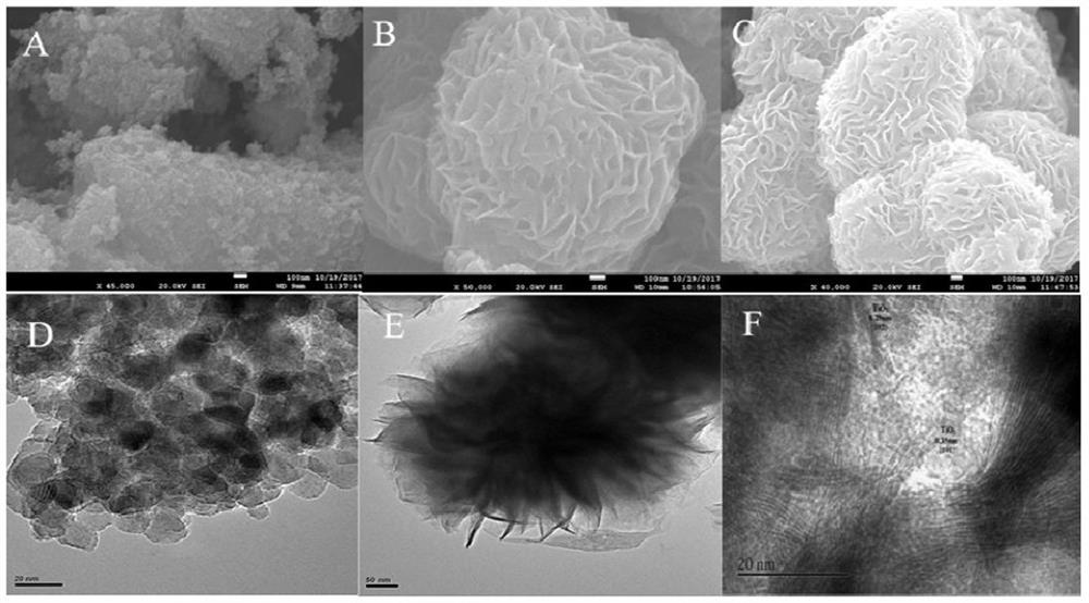 Nano flower-like composite catalyst and its preparation method and application