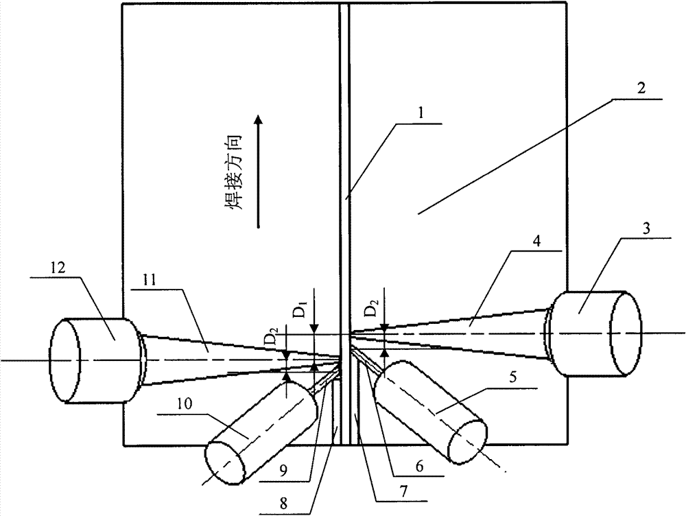 Non-splash, low-deformation, high-quality and high-efficiency welding method for T-shaped joint of aluminum alloy sheet