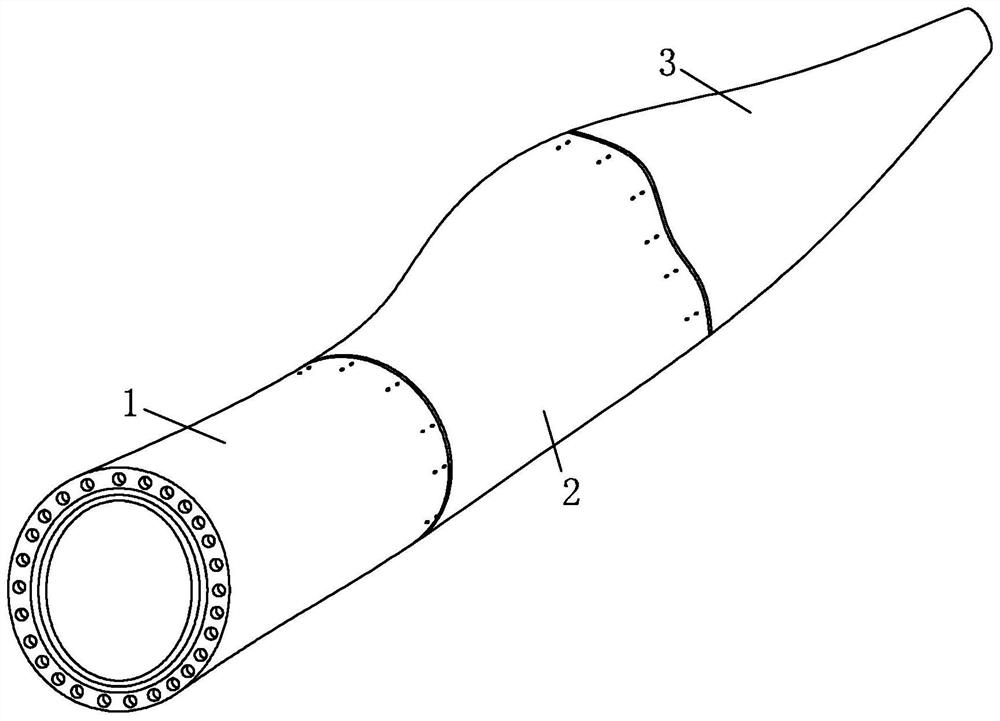 Sectional type wind power generation impeller