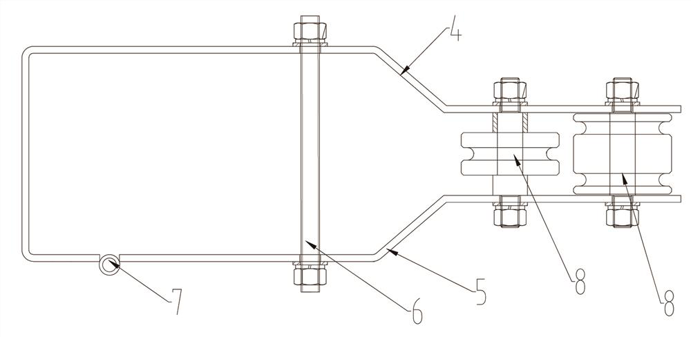 Device and method for installing intelligent dangerous tree sweeper on railway operation vehicle