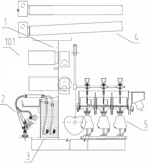 A spinning process of a spinning machine equipped with a new type of through-shaft passive winding device