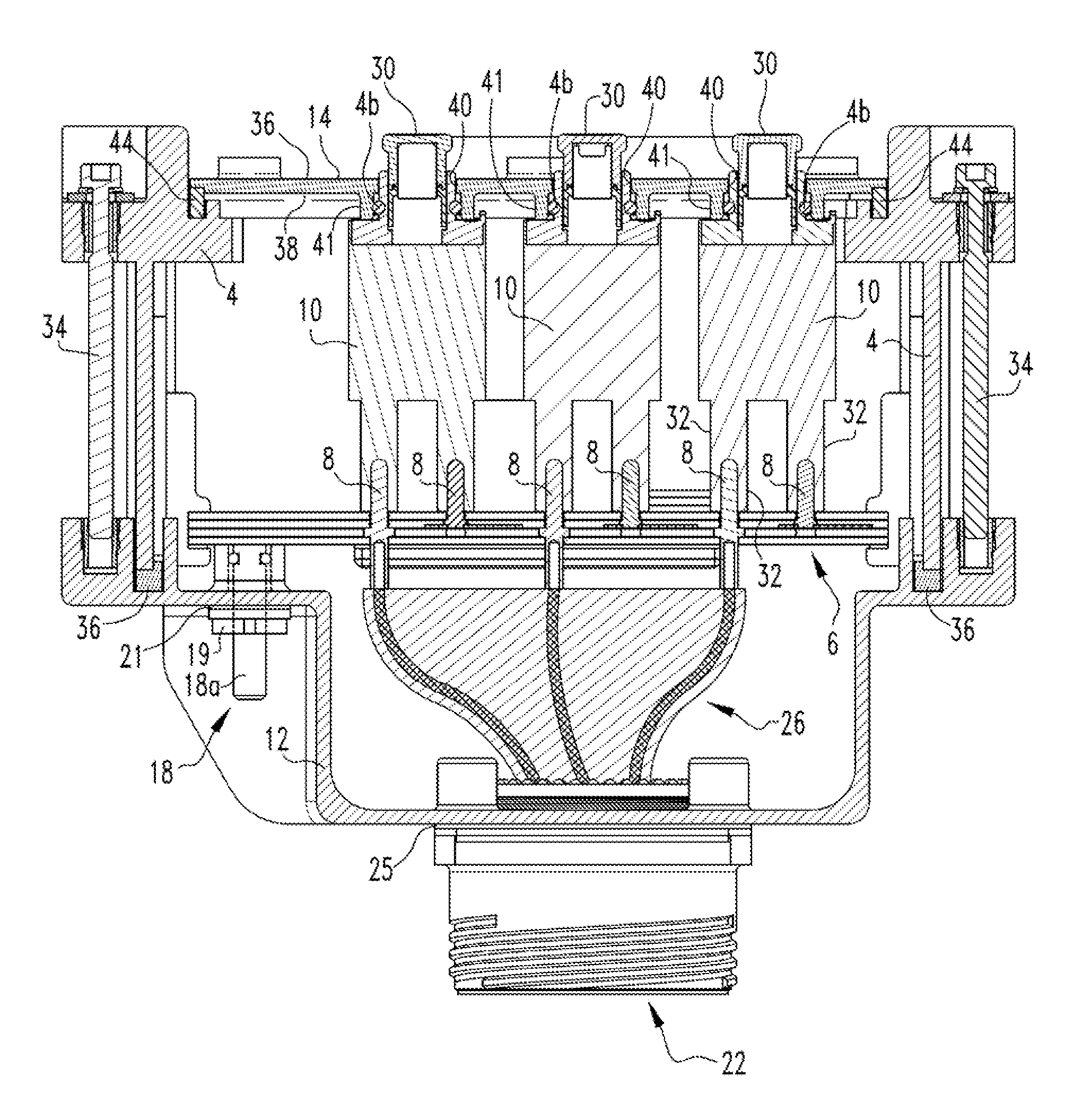 Sealed plug-in circuit breaker assembly