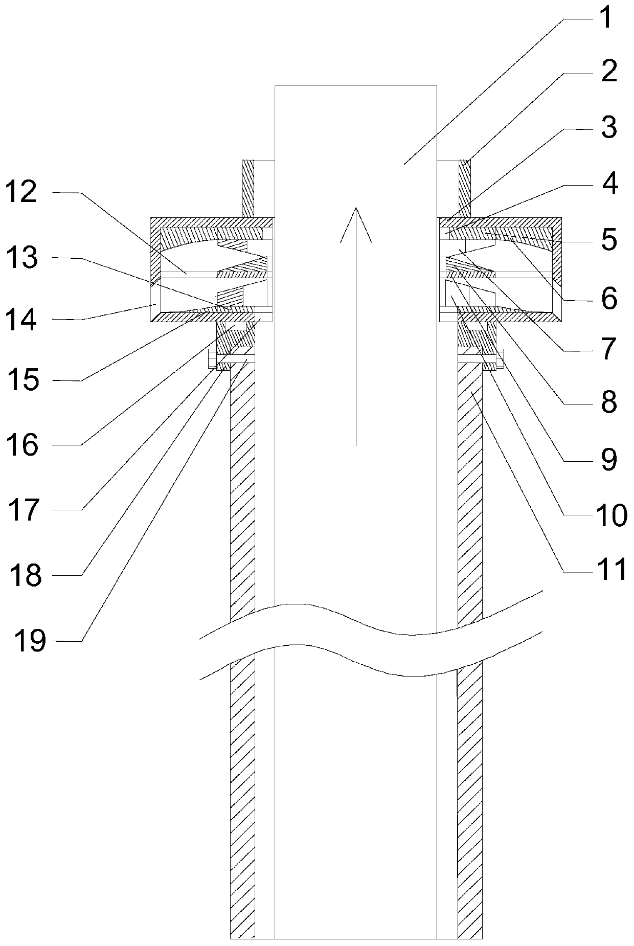 A barrier-free cleaning device for abandoned piles