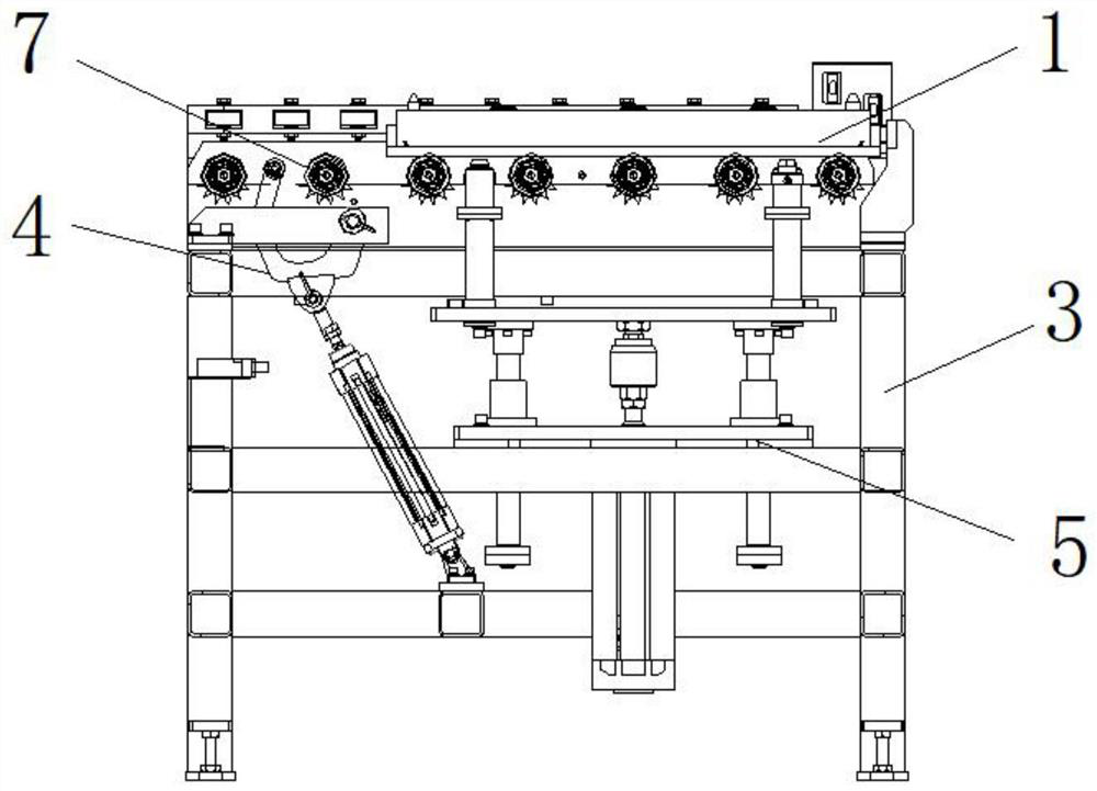 Positioning system used for feeding conveying of multi-varieties and small-batch part automatic production line