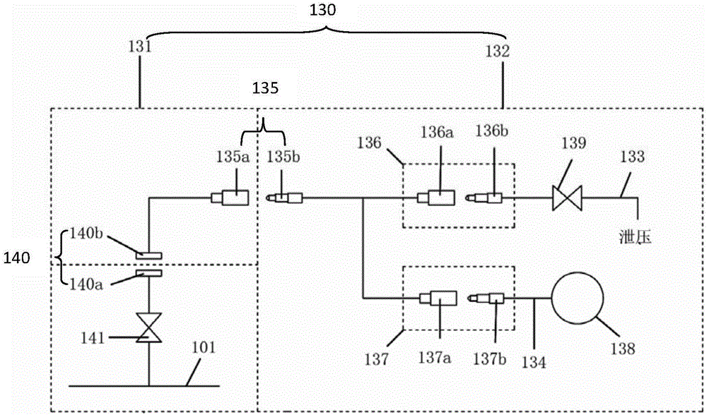 Nuclear power station check valve testing device and test method