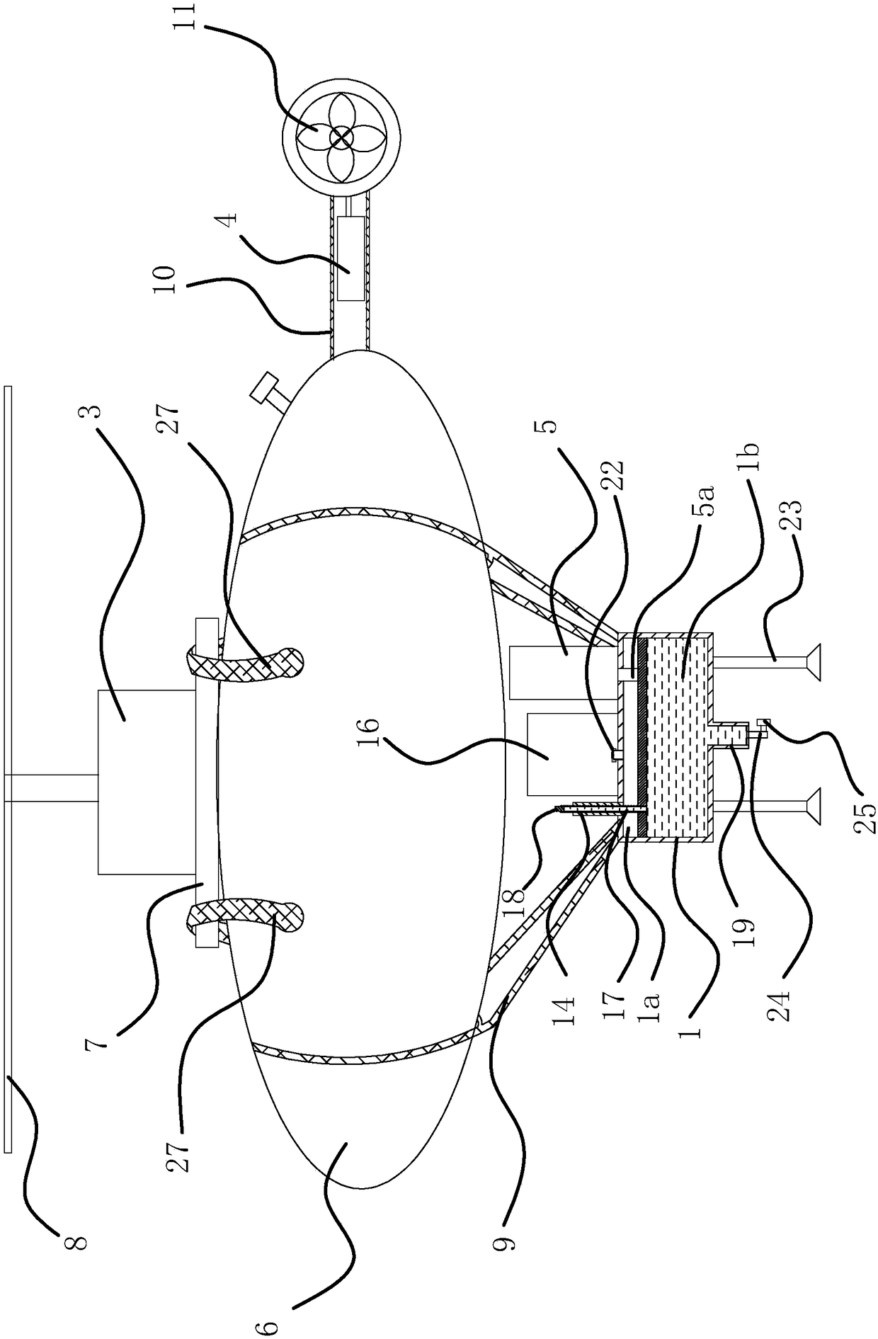 Flying paint spraying device