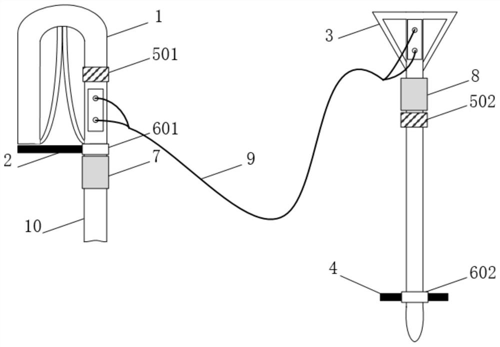 Portable ground wire and control method thereof