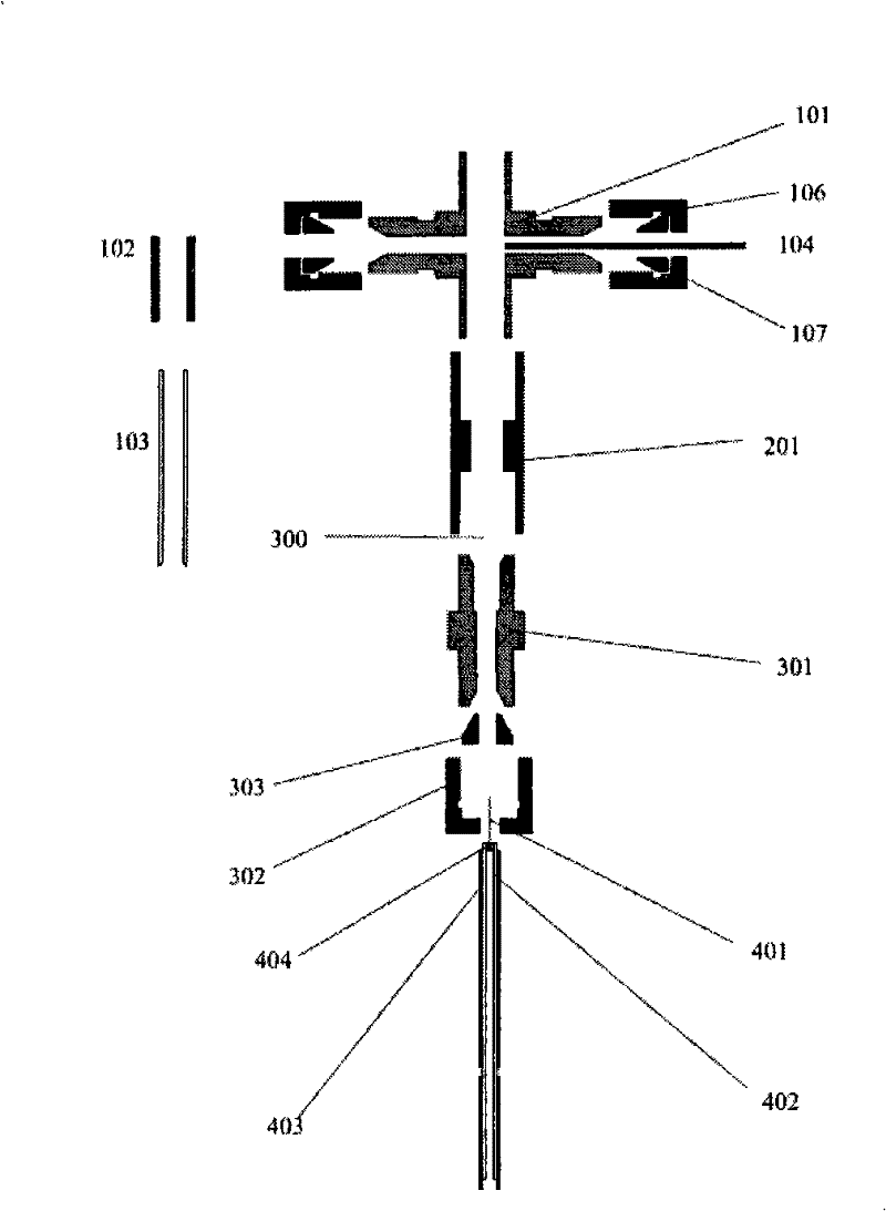 Small-size hydrogen flame ionization detector