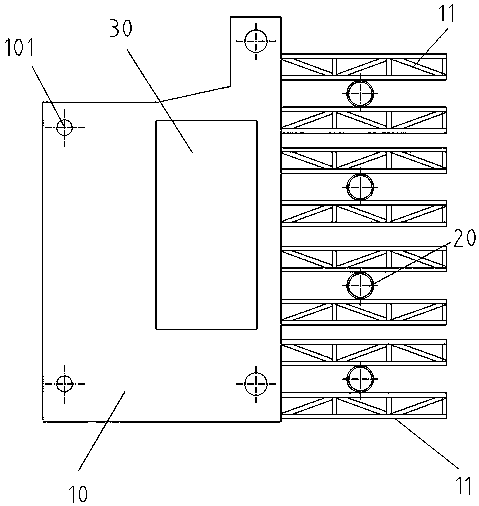 Construction device and method for vertical pipe planting in drainage tunnel
