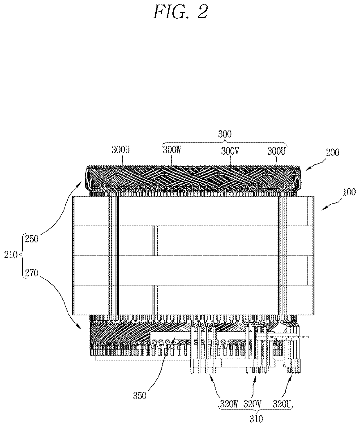 Stator for electric motor