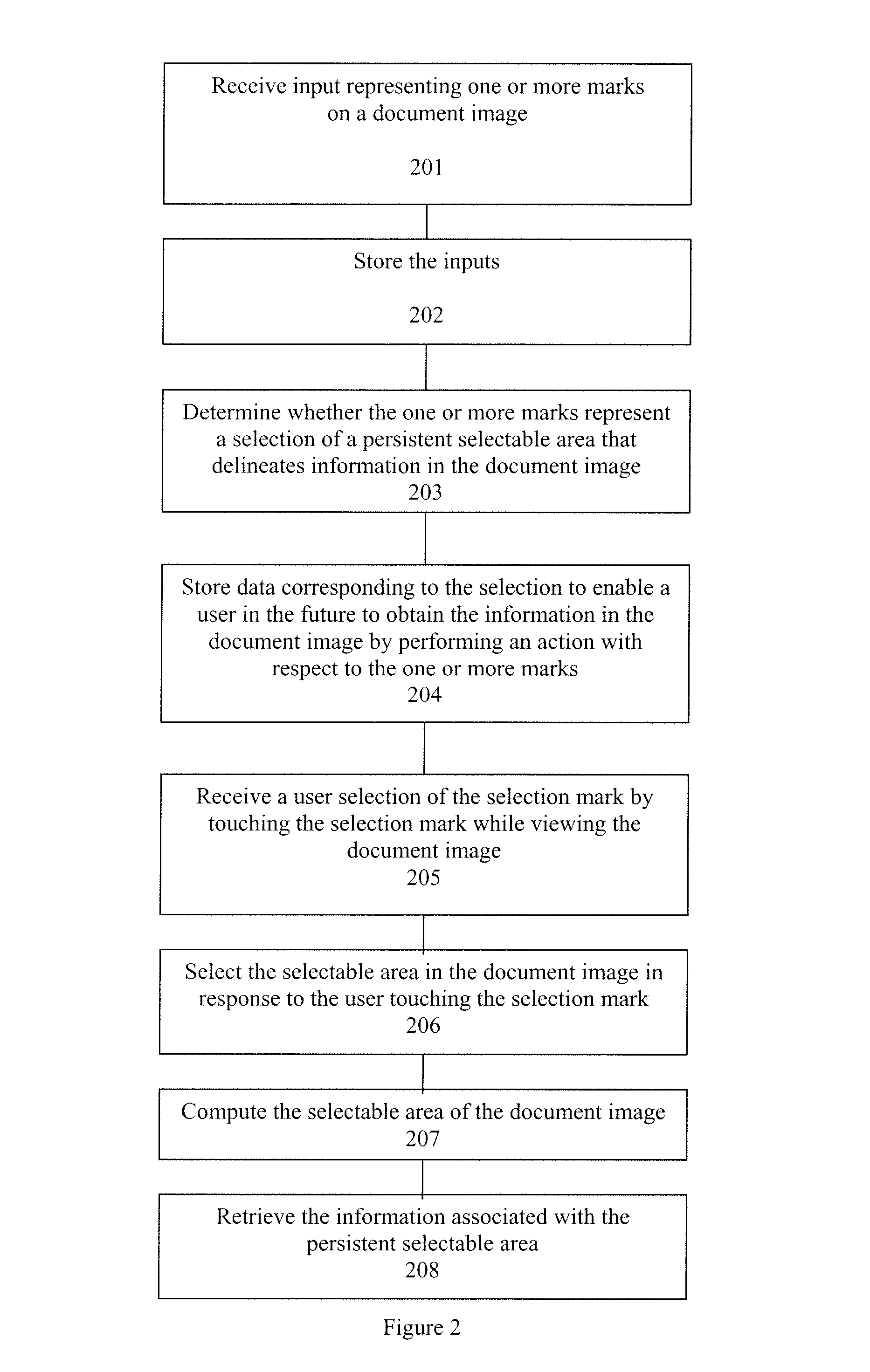 Persistent selection marks